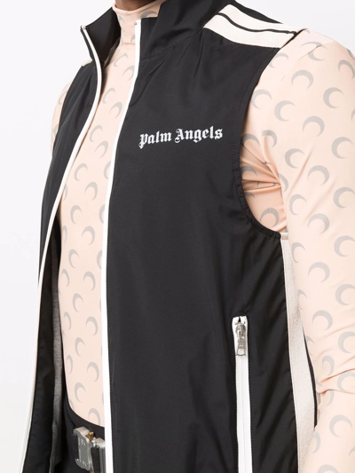 Shop Palm Angels Logo-print Gilet In Black