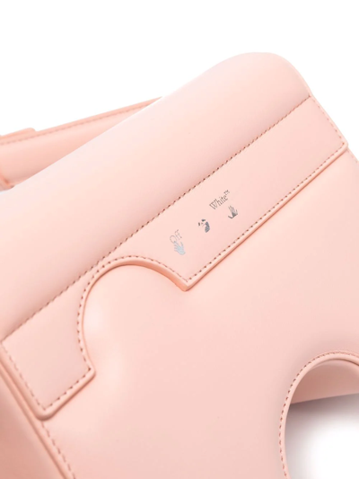 Shop Off-white Burrow-22 Leather Shoulder Bag In Pink
