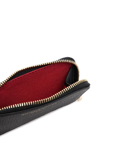 Shop Aspinal Of London Grained Leather Coin Purse In Black