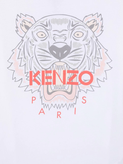 Shop Kenzo Teen Logo-print T-shirt In White