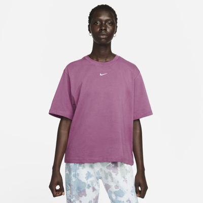 Shop Nike Women's  Sportswear Essentials Boxy T-shirt In Purple