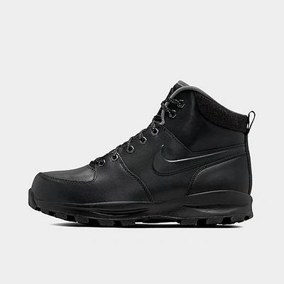 Shop Nike Men's Manoa Leather Se Boots In Black/black/gunsmoke