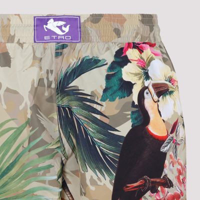 Shop Etro Printed Swim Shorts Pants In Multicolour