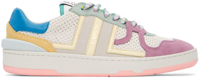 Shop Lanvin Multicolor Clay Sneakers In 0080 White/yellow