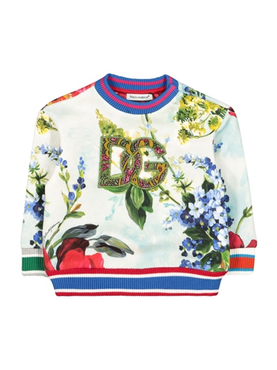 Shop Dolce & Gabbana Kids Sweatshirt For Girls In Blue