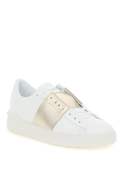 Valentino Garavani Women's Shoes Leather Trainers Sneakers Open In White |  ModeSens