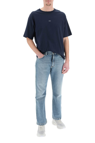 Apc Kyle T-shirt With Micro Logo In Blue