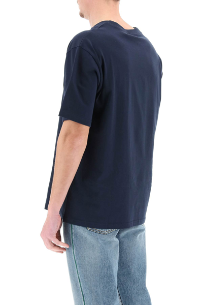 Shop Apc Kyle T-shirt With Micro Logo In Blue