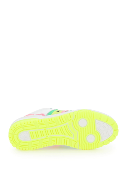 Shop Chiara Ferragni Cf-1 Sneakers In White,green,pink