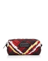Marc By Marc Jacobs Crosby Quilt Nylon Narrow Cosmetic Case In Ruby Red Multi
