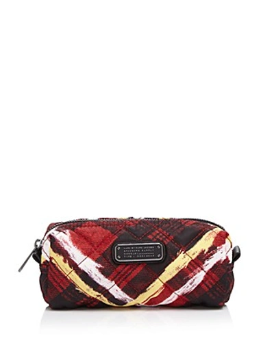 Marc By Marc Jacobs Crosby Quilt Nylon Narrow Cosmetic Case In Ruby Red Multi