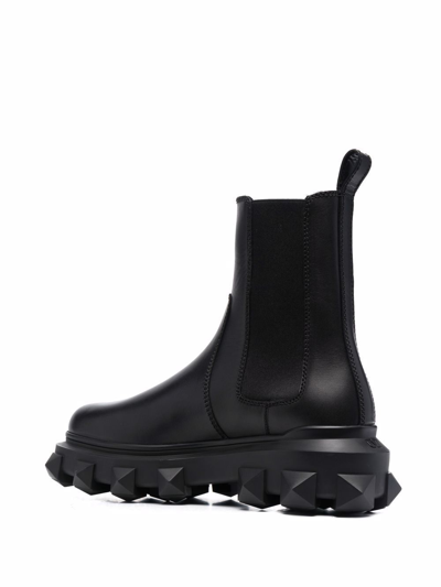 Valentino Garavani Men's Beatle Rockstud Leather Chelsea Boots In Black ...