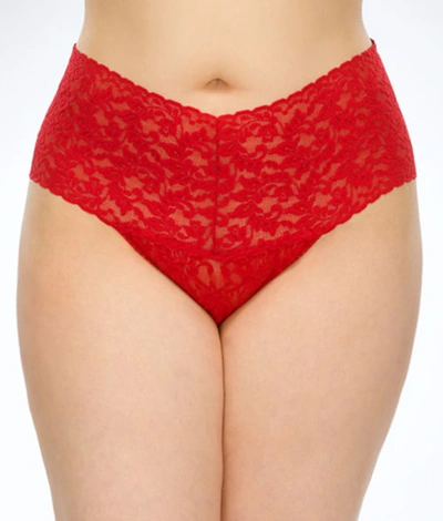 Shop Hanky Panky Signature Lace Retro Thong In Red