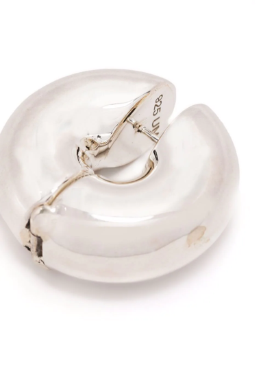 Shop Uncommon Matters Stratus Hoop Earrings In Silver