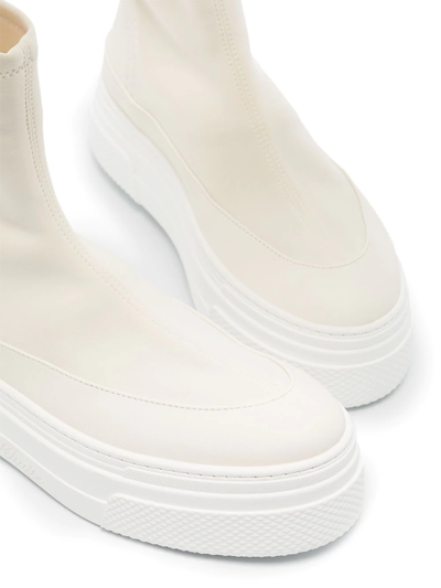 Khaite Ludlow Nylon High-top Sneakers In White