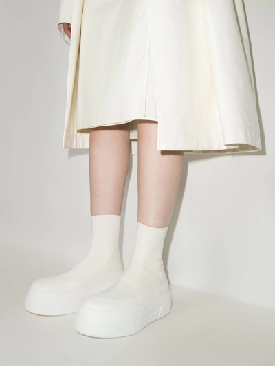 Khaite Ludlow Nylon High-top Sneakers In White