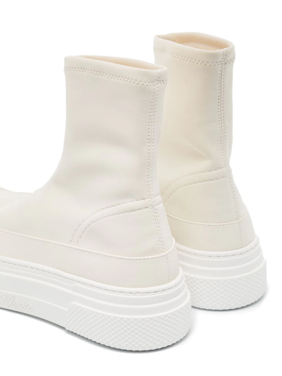 Khaite Ludlow Nylon High-top Sneakers In White