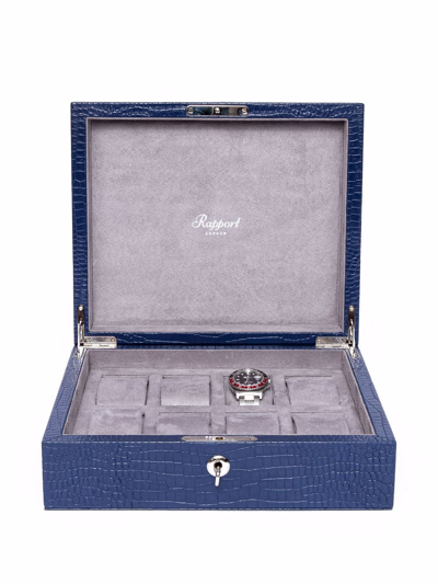 Rapport Brompton Eight Watch Box In Blue