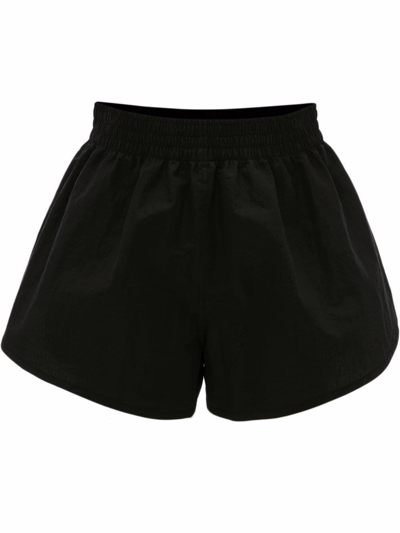 Jw Anderson Black Oversized Running Shorts In Black