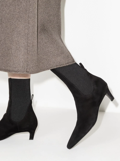 Shop Totême The Mid Heel 65mm Boots In Black