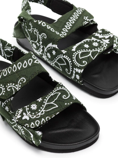Shop Arizona Love Apache Bandana-print Sandals In Green