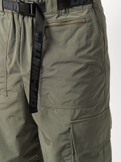 Shop Off-white Industrial-belt Cargo Shorts In Green