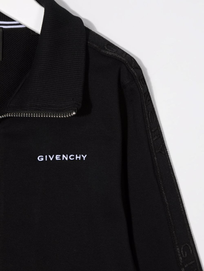 Givenchy Embroidered Logo Track Jacket In Black