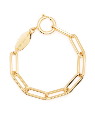 Shop Federica Tosi Chain-link Bracelet In Gold