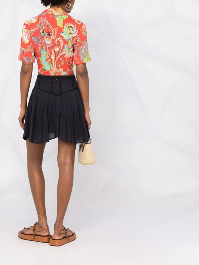 Shop Isabel Marant Étoile Asymmetric-hem Mini Skirt In Black