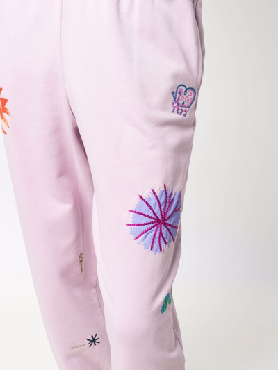 Shop Mcq By Alexander Mcqueen Patchwork Tracksuit Bottoms In Pink