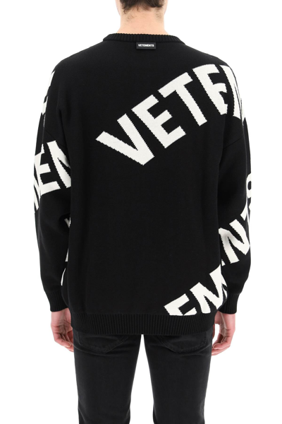 Shop Vetements Maxi Logo Sweater In Mixed Colours