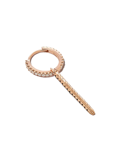 Shop Maria Tash 18kt Rose Gold Eternity Bar Diamond Charm In Pink