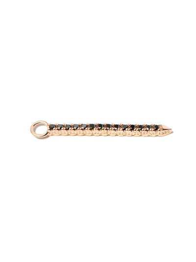 Shop Maria Tash 18kt Rose Gold Eternity Bar Diamond Charm In Pink