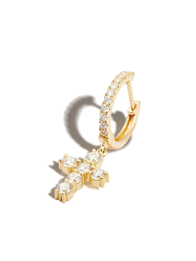 Shop Anita Ko 18kt Yellow Gold Diamond Huggie Drop Earring