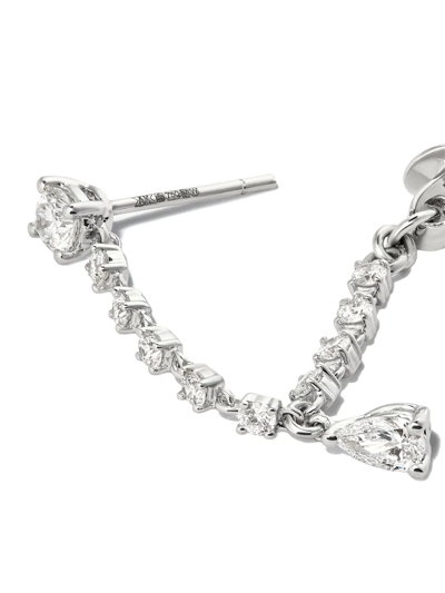 Shop Anita Ko 18kt White Gold Olivia Diamond Earring In Silber