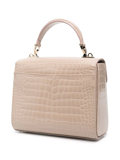 Aspinal Of London Mayfair Crocodile-effect Tote Bag In Neutrals