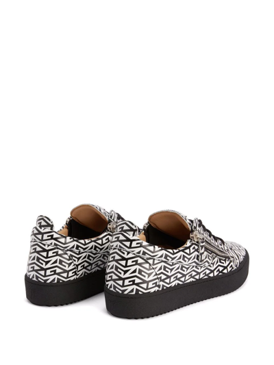 Giuseppe Zanotti Frankie Monogram Sneakers In Black