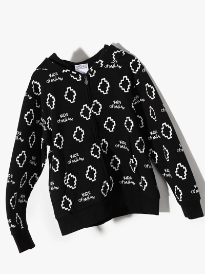 Shop Marcelo Burlon County Of Milan All-over Logo-print Hoodie In Black