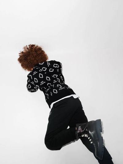 Marcelo Burlon County Of Milan All-over Logo-print Hoodie In Black