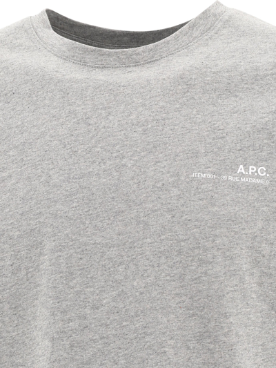 Shop Apc "item" T-shirt In Grey