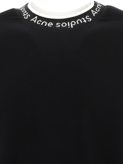Shop Acne Studios "logo Rib" T-shirt In Black  