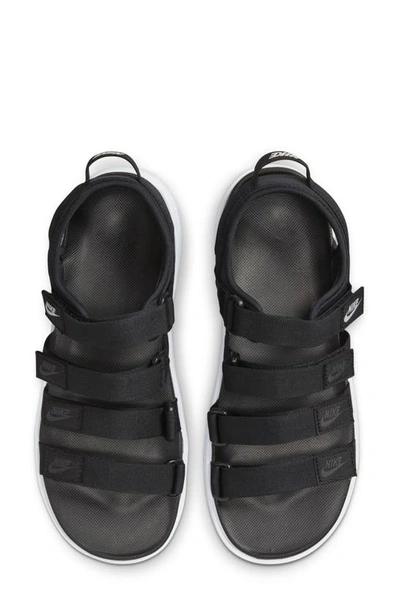 Shop Nike Icon Classic Platform Sandal In Black/ White/ White