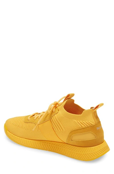 Shop Hugo Boss Titanium Sneaker In Medium Yellow