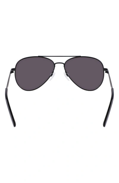 Shop Converse Elevate 58mm Aviator Sunglasses In Matte Black