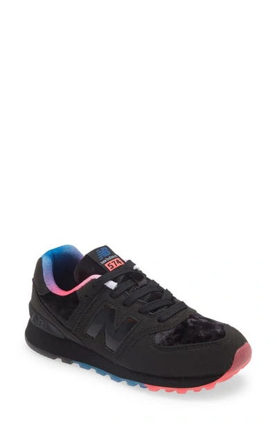Shop New Balance 574 Sneaker In Black/ Black