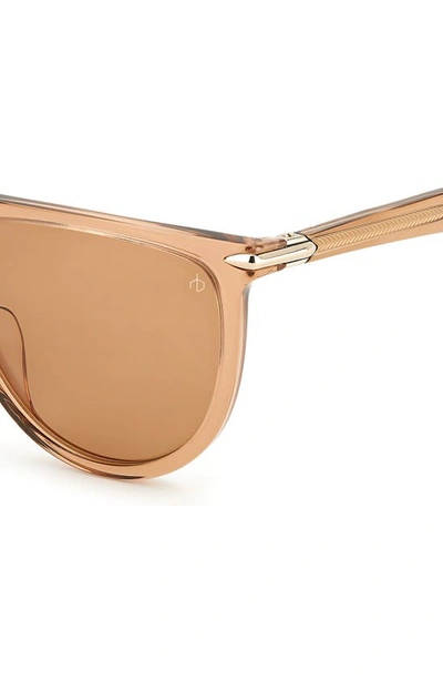 Shop Rag & Bone 57mm Polarized Flat Top Sunglasses In Brown / Brown