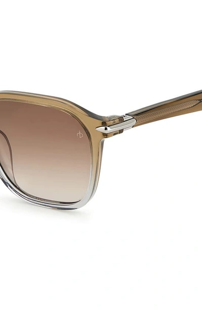 Shop Rag & Bone 52mm Square Sunglasses In Olive / Grey Shaded