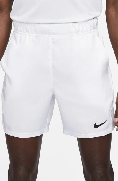 Shop Nike Court Victory Athletic Shorts In White/ Black