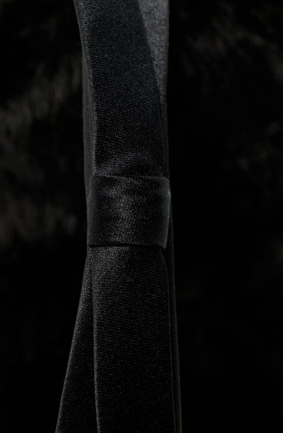 Kate Spade Shoelace Bow Faux Fur Earmuffs In Black