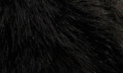 Kate Spade Shoelace Bow Faux Fur Earmuffs In Black